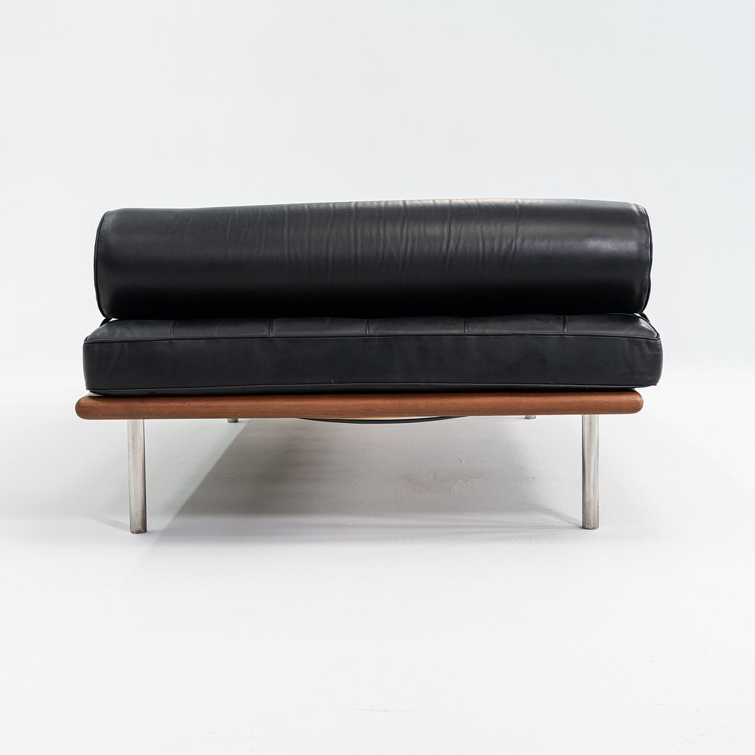 1980s Mies van der Rohe for Knoll Barcelona Daybed in Black Leather, Model 258L
