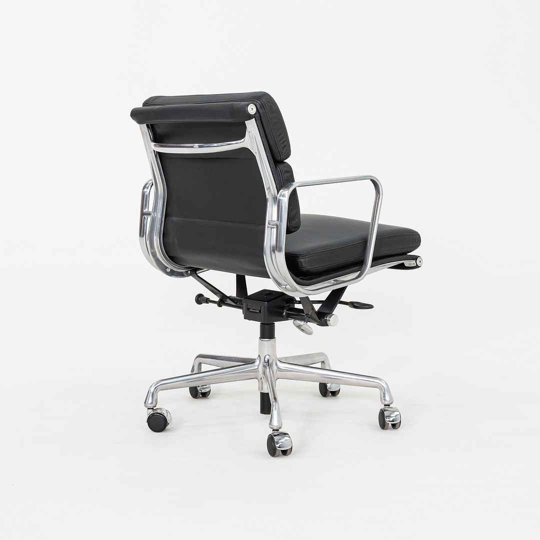 SOLD C. 2020 Herman Miller Eames Soft Pad Management Desk Chair in Black Leather 1x Available