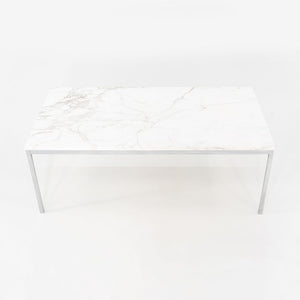 1960s Florence Knoll Marble and Chromed Steel Coffee Table 45 x 23 x 17 inches