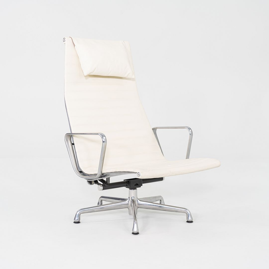 2009 Herman Miller Eames Aluminum Group Lounge Chair with 2101 Ivory Leather