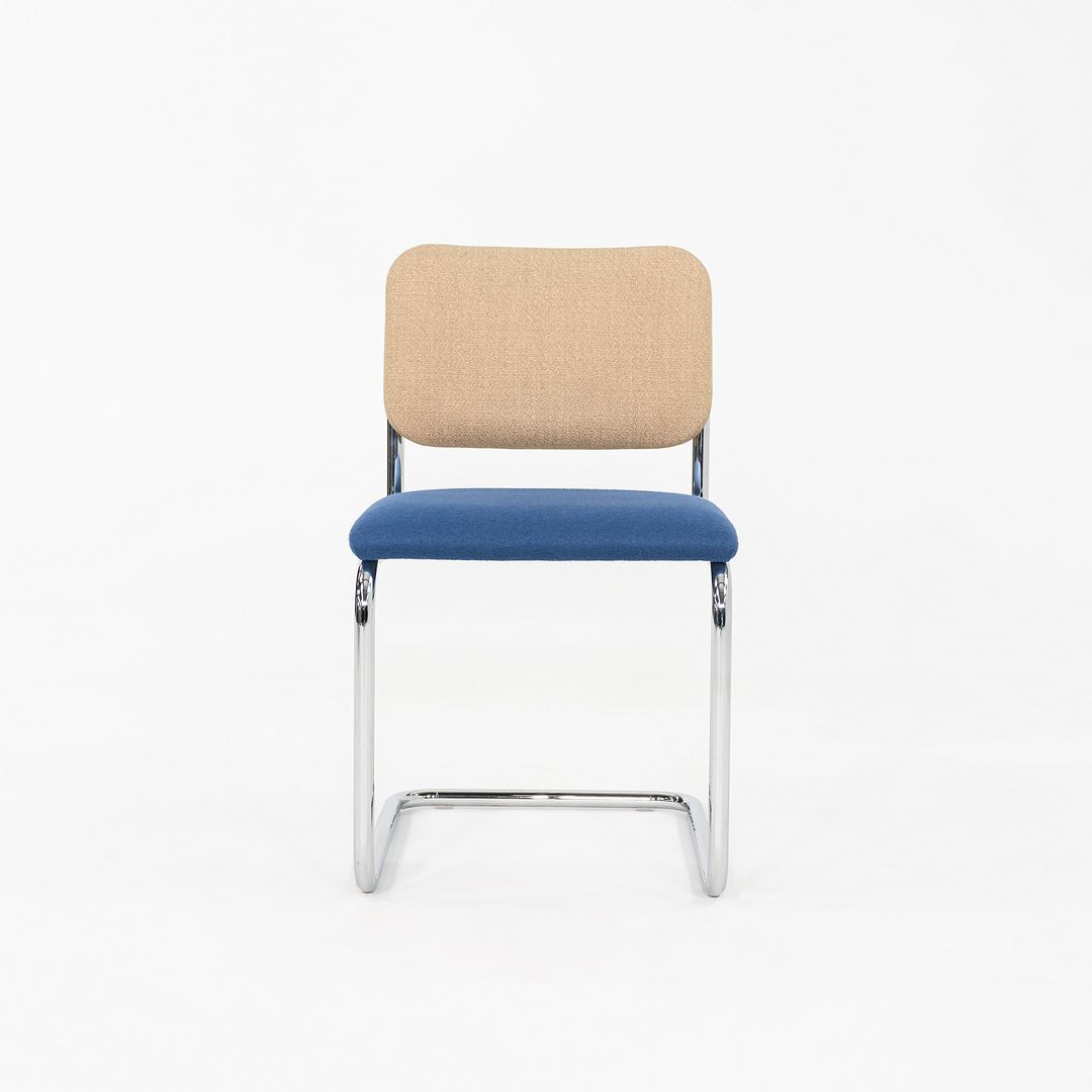 2019 Set of Five Marcel Breuer for Knoll Cesca Armless Dining Side Chairs Blue