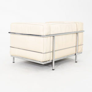 2000s Le Corbusier Jeanneret Perriand for Cassina LC3 Club Lounge Chair in Ivory