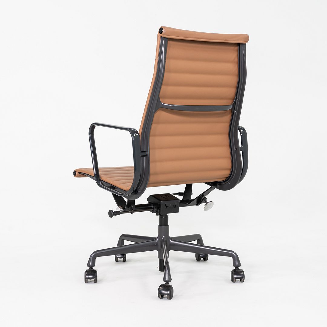 2019 Herman Miller Eames Aluminum Executive Desk Chair Brown Leather Upholstery