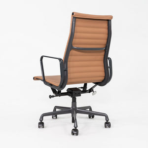 2019 Herman Miller Eames Aluminum Executive Desk Chair Brown Leather Upholstery