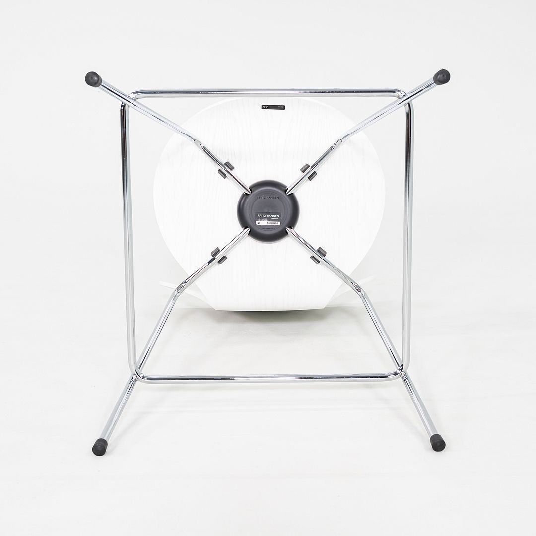 2024 Arne Jacobsen for Fritz Hansen Series 7 Counter Stool Painted Ash w/ Chrome