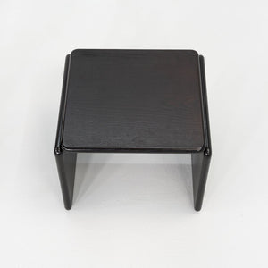 1970s Set of Three Modern Ebonized Wood Nesting Tables Produced in Italy 21x14