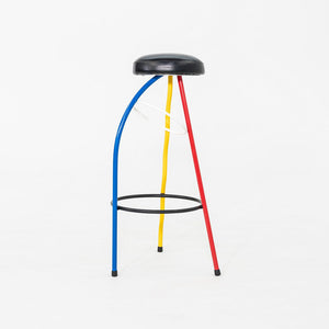 1980s Duplex Bar Stool byJavier Mariscal & Pepe Cortes for BD Barcelona w/ Vinyl