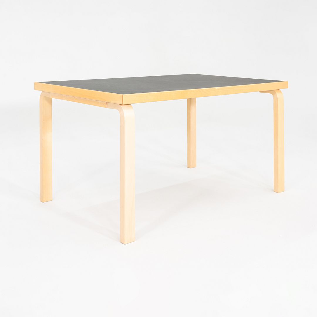 2012 Alvar and Aino Aalto for Artek Table 81B Dining Table / Desk Black 34x54"