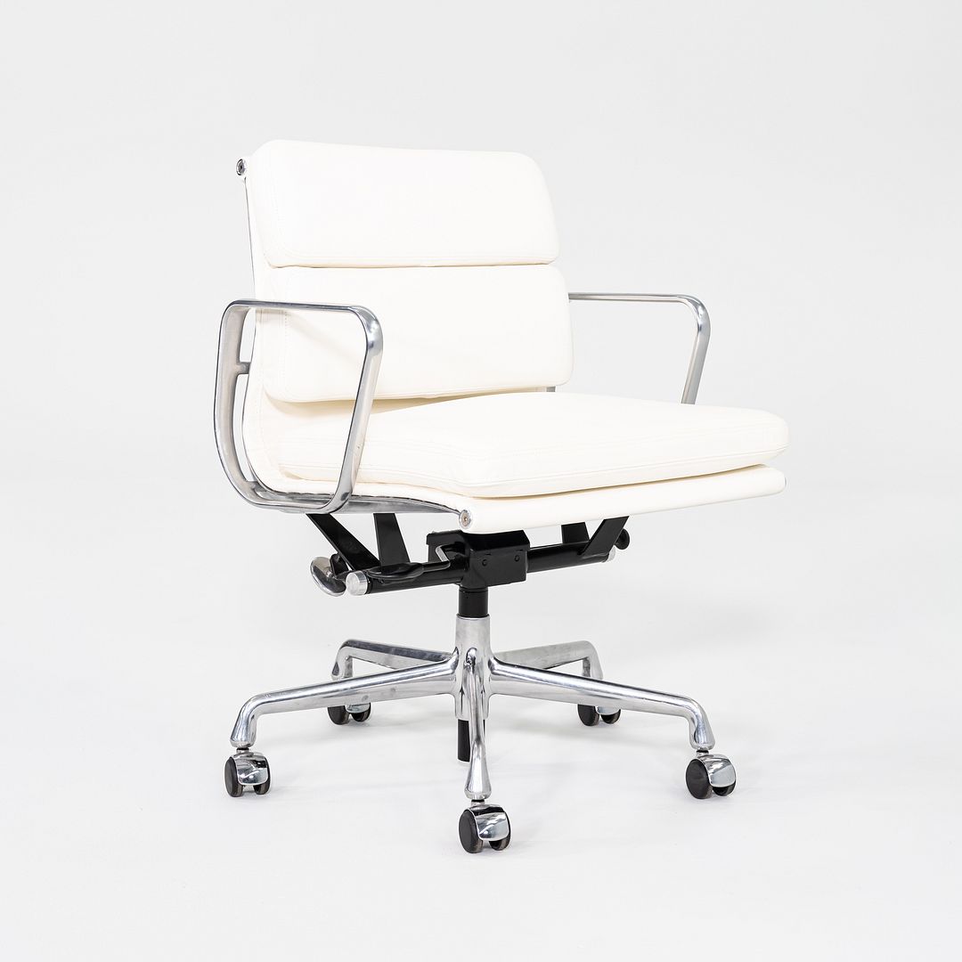 2020s Herman Miller Eames Soft Pad Management Desk Chair with White Leather