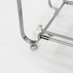 C. 1930s Treitel Gratz Bar Cart / Trolley in Chromed Steel with Glass Shelves