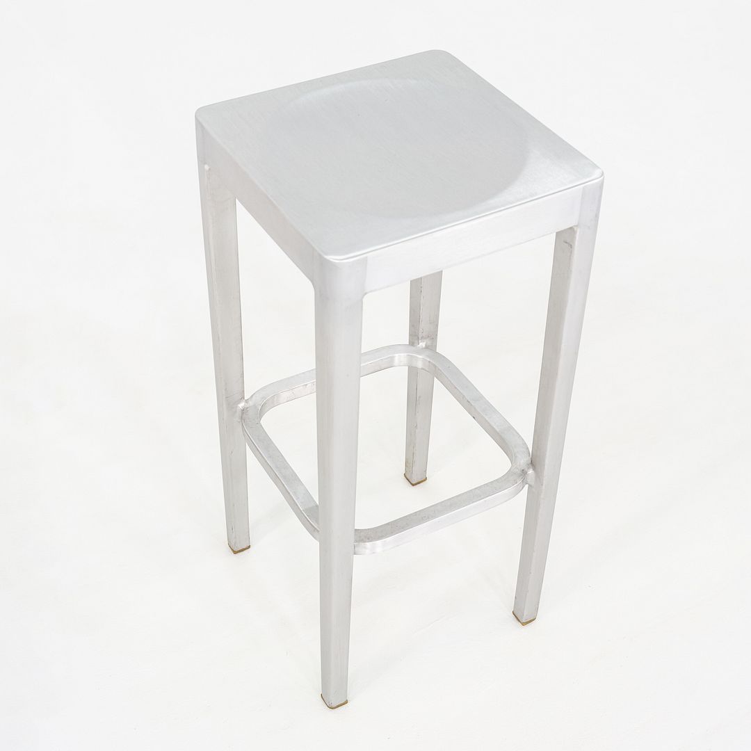 2010s Set of Three Philippe Starck for Emeco Bar Stools in Brushed Aluminum