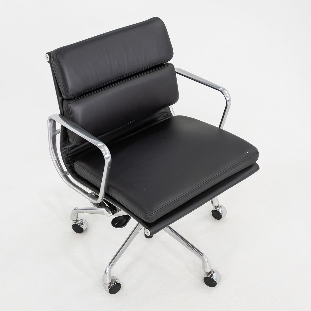 SOLD C. 2020 Herman Miller Eames Soft Pad Management Desk Chair in Black Leather 1x Available