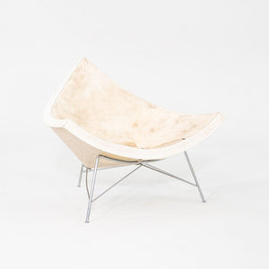 1950s George Nelson for Herman Miller Coconut Lounge Chair with White Vinyl