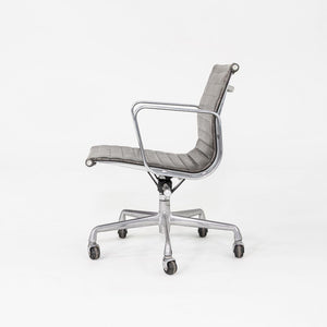 1995 Herman Miller Eames Aluminum Management Desk Chair in Grey Leather 4x Avail
