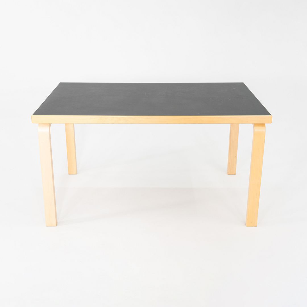 2012 Alvar and Aino Aalto for Artek Table 81B Dining Table / Desk Black 34x54"
