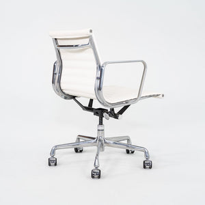 2023 Herman Miller Eames Aluminum Management Desk Chair White Leather 4x Avail