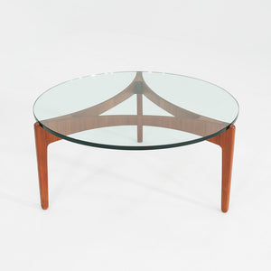1960s Sven Ellekaer for Christian Linneberg Coffee Table in Teak and Glass 39"