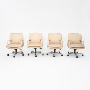 1990s Geiger / Brickel Associates Executive Desk Chair in Tan Fabric 4x Avail