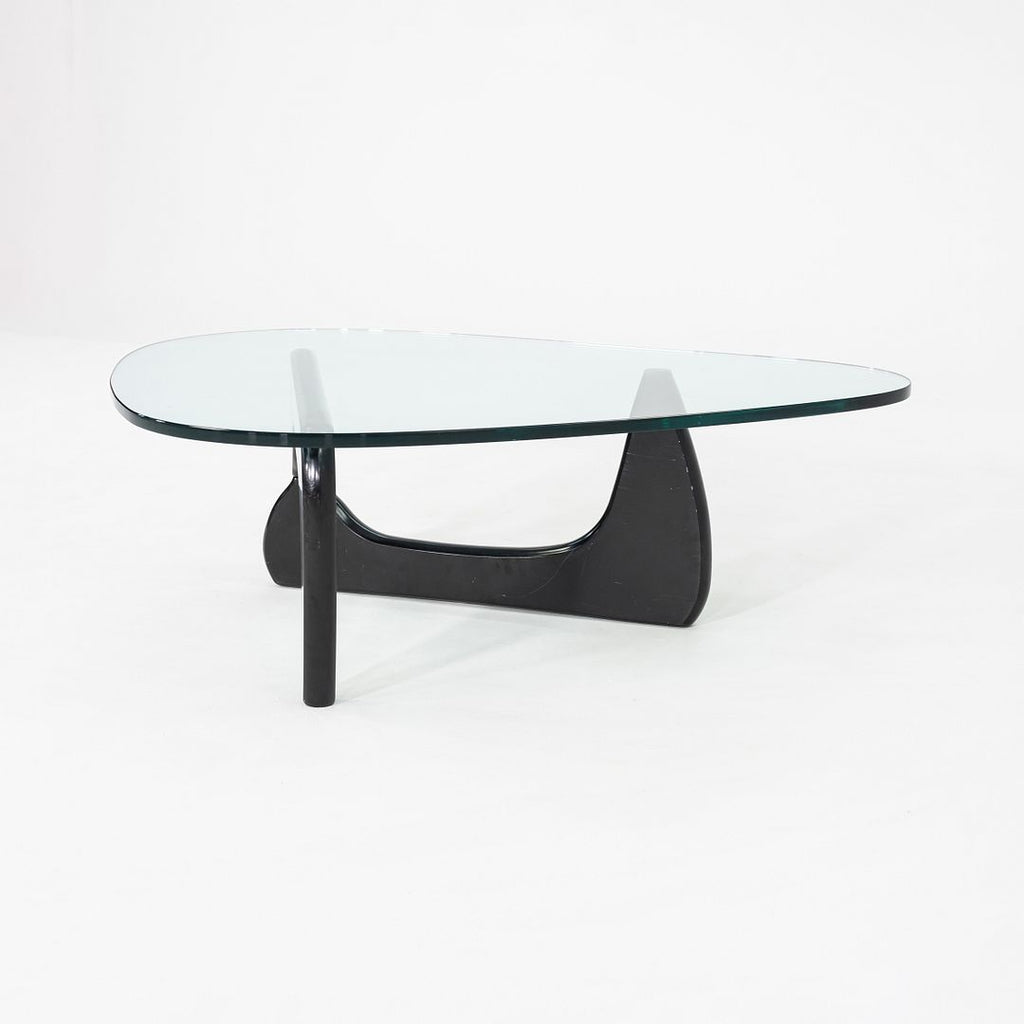 C. 2007 Isamu Noguchi for Herman Miller Coffee Table in Black with Glass Top
