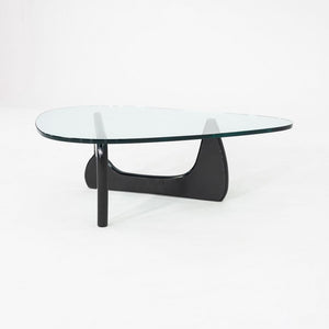 C. 2007 Isamu Noguchi for Herman Miller Coffee Table in Black with Glass Top