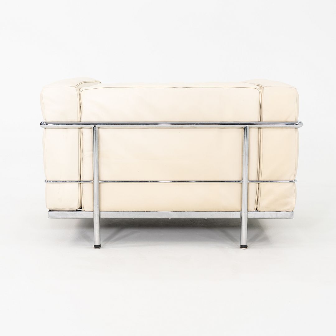 2000s Le Corbusier Jeanneret Perriand for Cassina LC3 Club Lounge Chair in Ivory