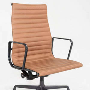 2019 Herman Miller Eames Aluminum Executive Desk Chair Brown Leather Upholstery