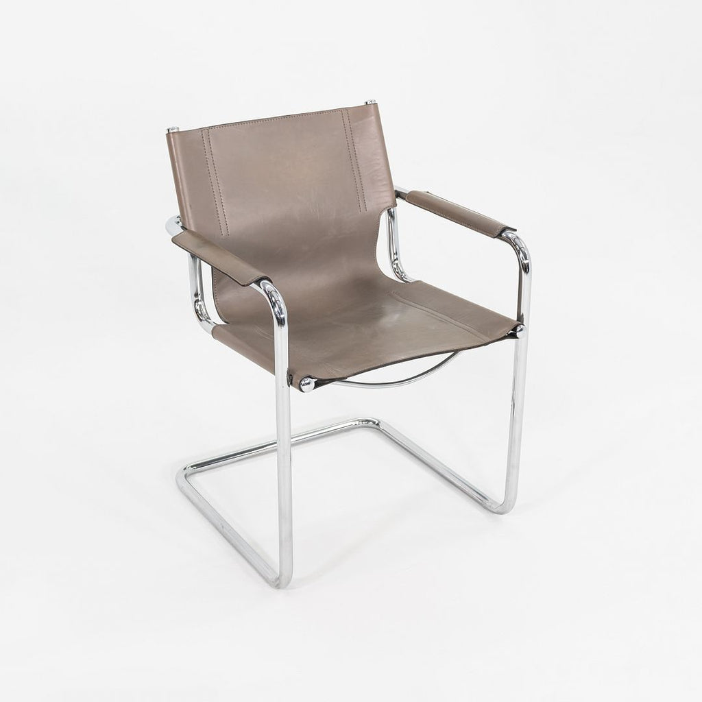 1970s Mart Stam for Matteo Grassi MG6 Arm Chair in Chrome with Grey Leather