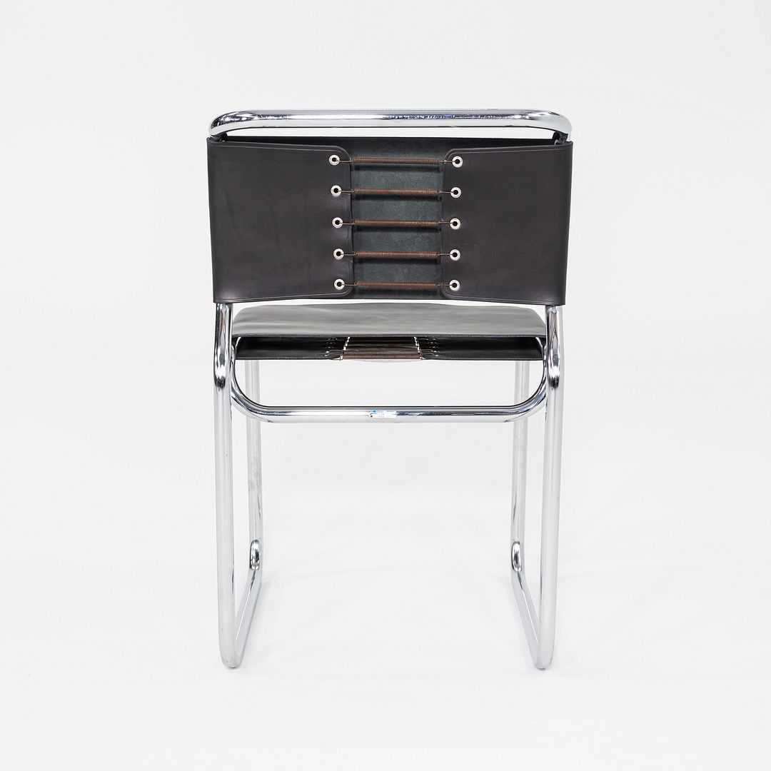 1970s Set of Five Nicos Zographos CH66 Dining Side Chairs with New Black Leather