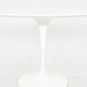 2010s Eero Saarinen for Knoll 42" Tulip Dining Table with White Laminate Top