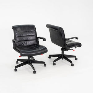 2000 Richard Sapper for Knoll Management Desk Chairs in Black Leather 9x Available