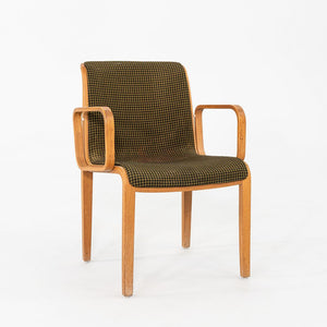 1970 Pair of Bill Stephens 1300 Series Dining Chairs for Knoll w/ Green Fabric