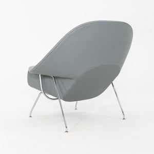 2010s Eero Saarinen for Knoll Medium Womb Lounge Chair in Grey Leather 3x Avail
