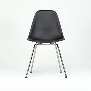 C. 2018 Eames DSX Plastic Shell Chair by Herman Miller Black Plastic w/ Chrome