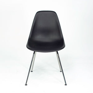 C. 2018 Eames DSX Plastic Shell Chair by Herman Miller Black Plastic w/ Chrome