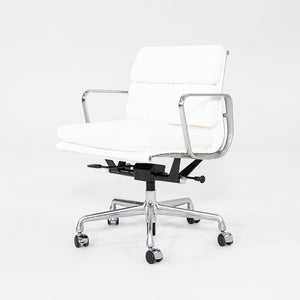 2010s Herman Miller Eames Soft Pad Management Desk Chair with White Leather