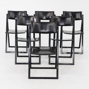 1980s Set of Six A. Ricciardi & G. Salvini Matteo Grassi Garina Folding Chairs