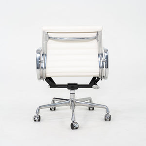 2023 Herman Miller Eames Aluminum Group Management Desk Chairs in White Leather 10x Available