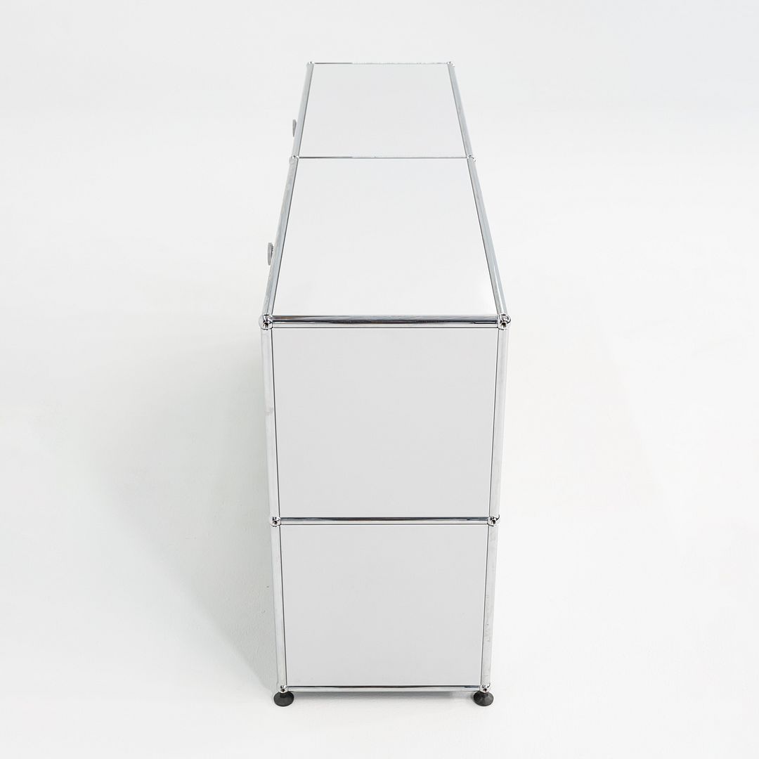 SOLD 2000s Second Cycle USM Haller C2A Credenza in Light Grey Steel 60x14x30 Inches