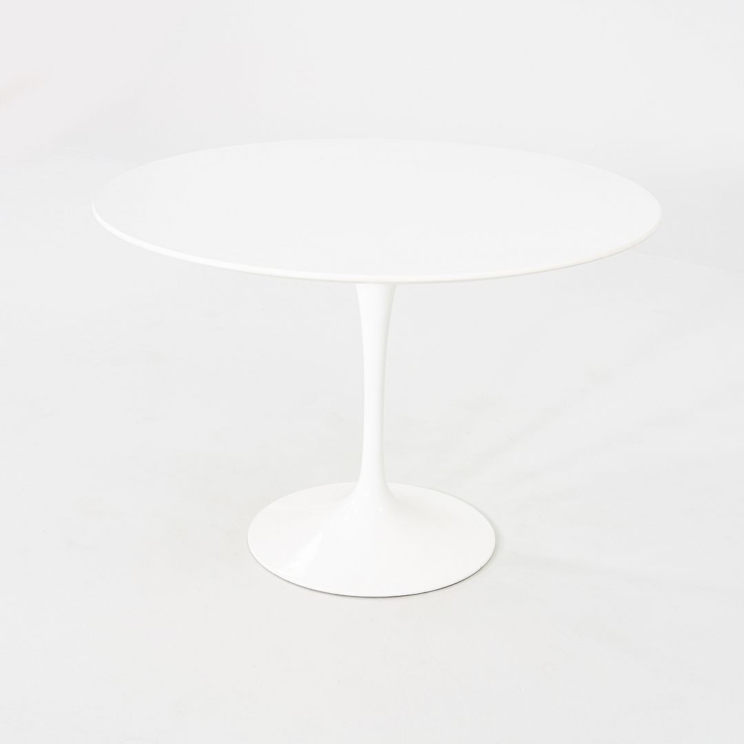 2010s Eero Saarinen for Knoll 42" Tulip Dining Table with White Laminate Top