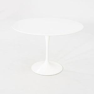 2010s Eero Saarinen for Knoll 42" Tulip Dining Table with White Laminate Top