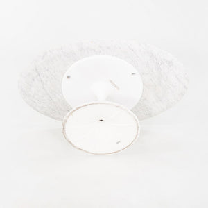 2010s Eero Saarinen for Knoll 42" Oval Tulip Coffee Table w/ Carrara Marble Top