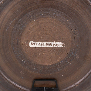 1950s Brown Salt-Glazed Stoneware Platter Nancy Wickham Boyd Studio Made in VT
