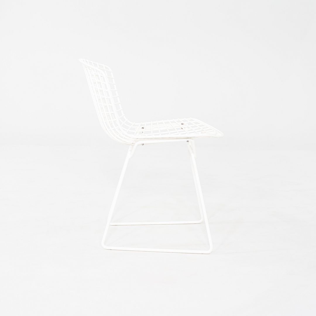 1990s Harry Bertoia for Knoll Wire Dining / Side Chair White Powdercoated Steel