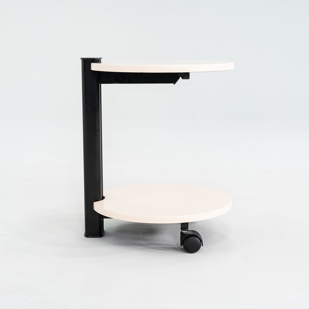 1980s Pace Collection Lacquered Occasional End Table on Casters Made in Italy
