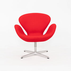 2008 Arne Jacobsen for Fritz Hansen Swan Lounge Chair in Red Fabric 3x Available