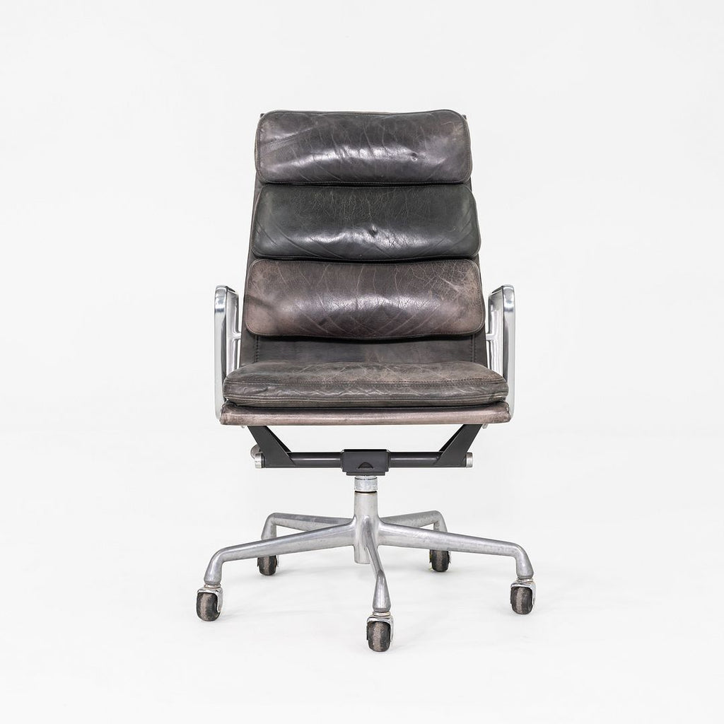 1995 Herman Miller Eames Softpad Executive Desk Chair in Black/Grey Leather