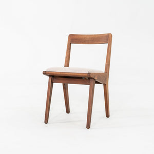 C. 1951 Set of Nine Jens Risom for Knoll 666 Dining Chairs Walnut with Fabric