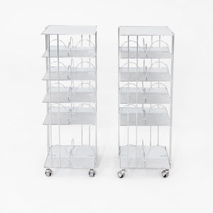 1970s Bruno Munari Vademecum Trolley for Robots Italy Chromed Steel and Resin