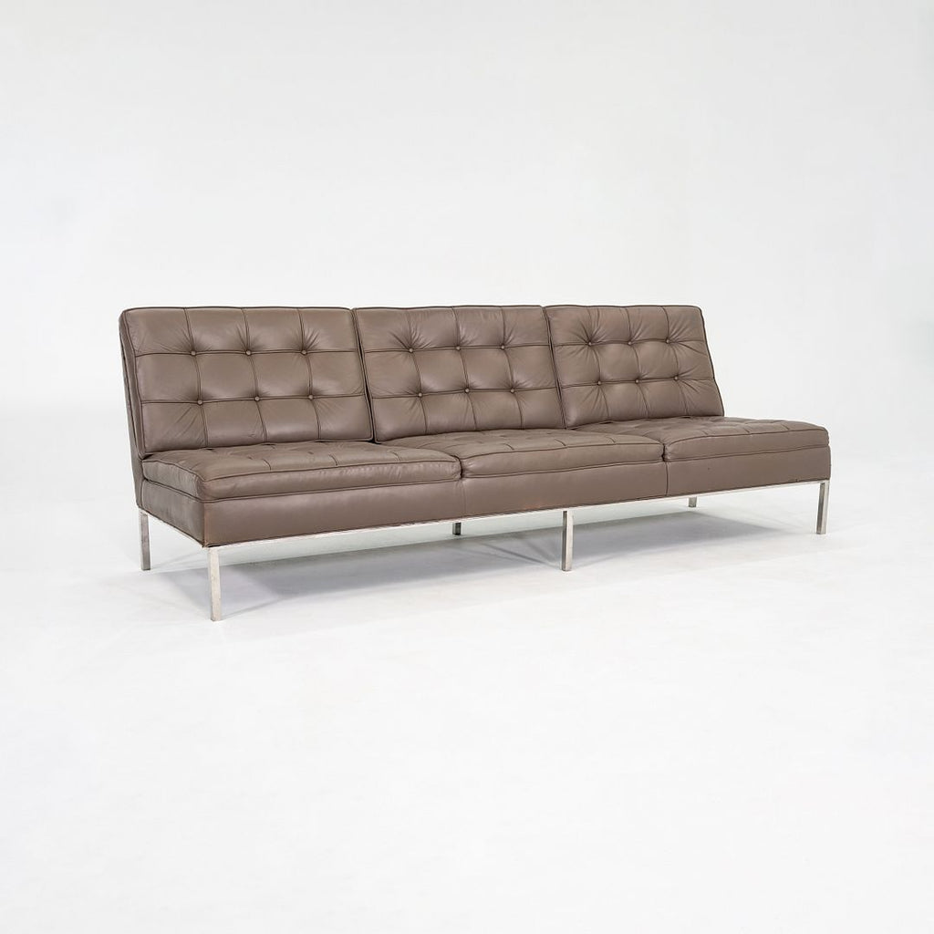 1960s Gordon Bunshaft and Davis Allen of SOM Three Seat Sofa in Greige Leather