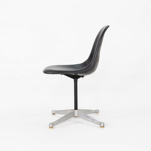 1960s Herman Miller Eames Pedestal Side Shell Chair in Fiberglass with Naugahyde